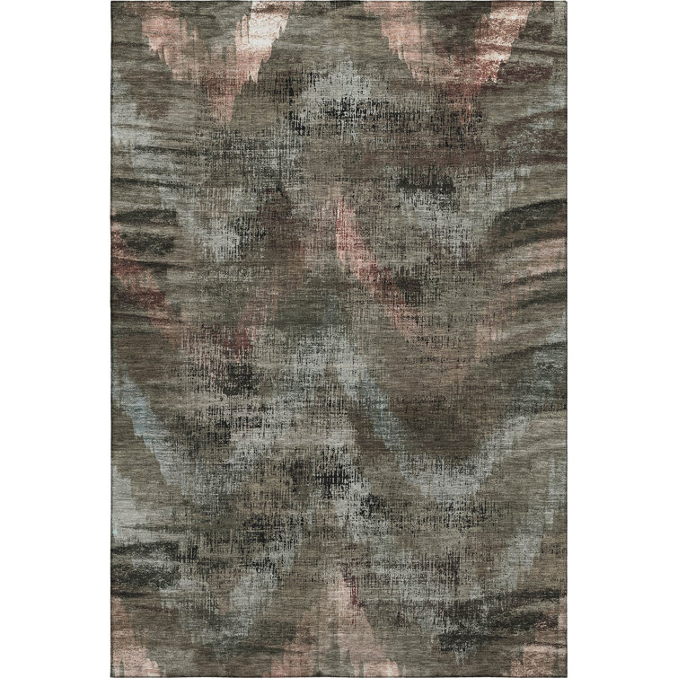 Premium Machine Washable Prisco Brown Rug