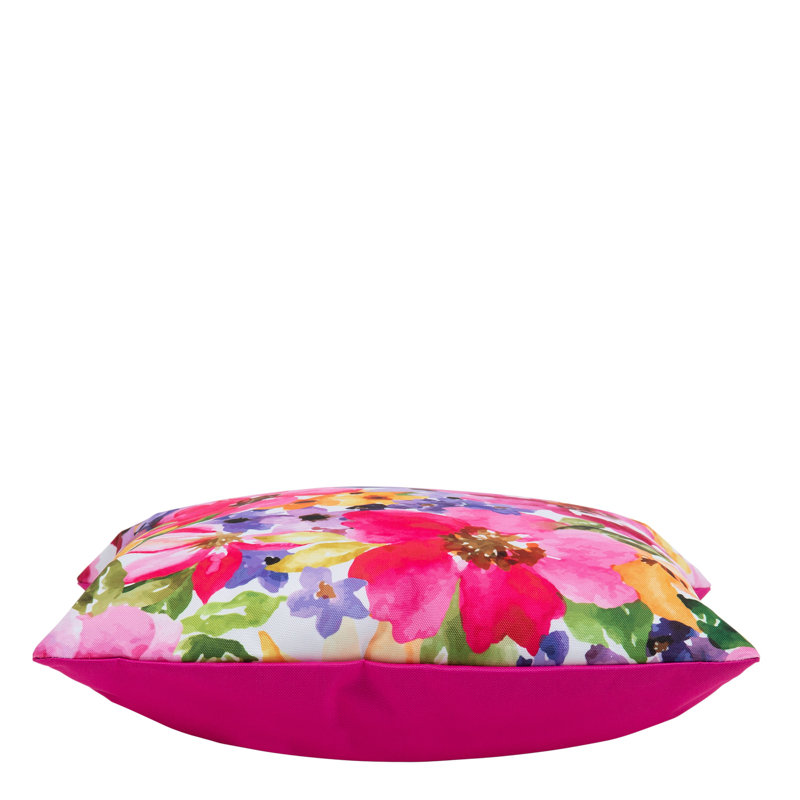 Bean Bag Bazaar Watercolour Floral Indoor-Outdoor Cushion, Multicolour