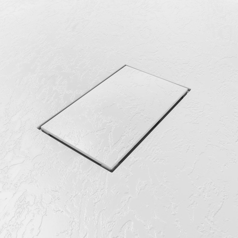 Bozidar W 32mm D Rectangle Shower Tray, 120cm H x 100cm W x 3.2cm D, White