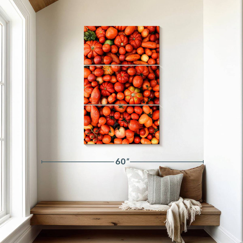 Légumes rouges et oranges Yarlin, H 45 po x l 28 po