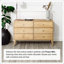 Commode double 6 tiroirs pour chambre double Breux Mid-Century-1288698607