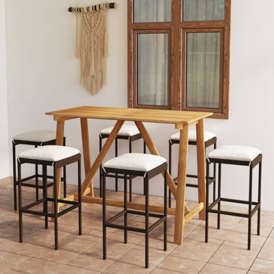 Rectangular 6 - Person 55.1" Long Bar Height Dining Set by Latitude Run