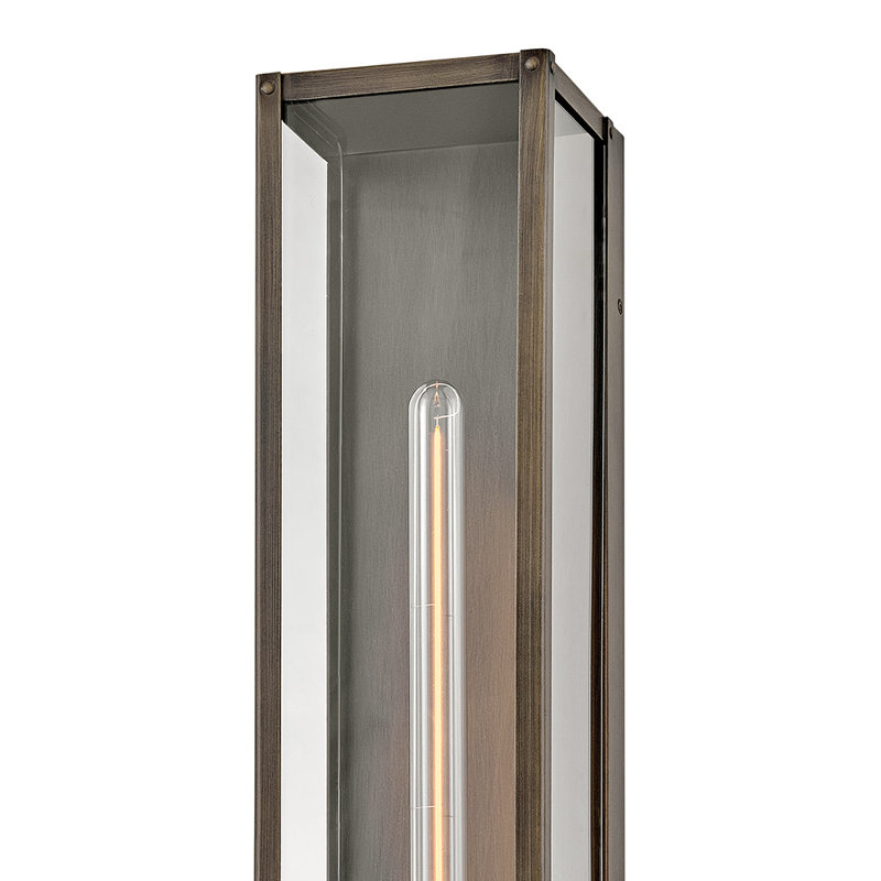 Hinkley Max Large Wall Mount Lantern, 24" H x 6" W x 6" D, Brown