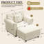 Canapé en velours avec repose-pieds 53,5 po Chesterfield-1763834916