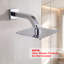 Bras de douche avec bras de douche mural carré en acier inoxydable 304 pour pomme de douche fixe-128722867