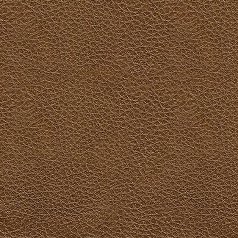 Fauteuil d'appoint Sany, coussins moelleux et classiques en cuir brun ambré