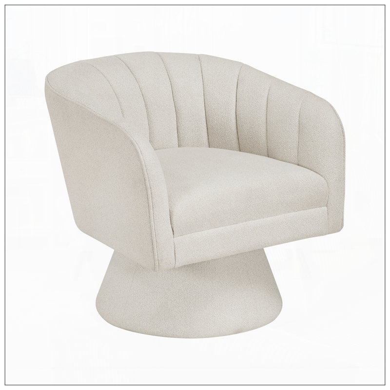 Chaise d'appoint moderne pivotante pour le salon, Beige