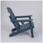 Chaise Adirondack en PEHD pliable, mobilier de patio extérieur bleu marine résistant aux intempéries avec porte-gobelet double et texture bois - capacité de 350 lb-2085103733