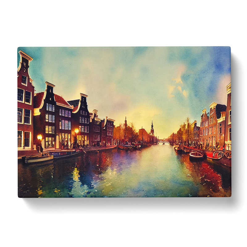 Amsterdam Canal Vol.1 - Wrapped Canvas, 50cm H x 76cm W x 3cm D