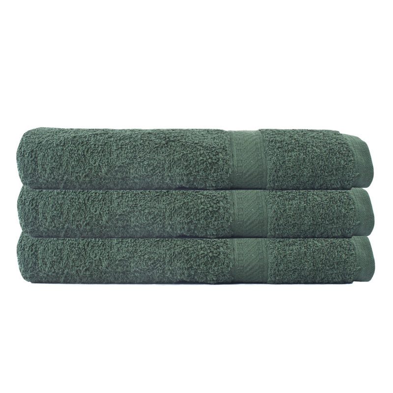 Amella Cotton Lightweight Bath Sheet, Dark Green