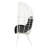 Black and White Patio Chair With Removable Cushion