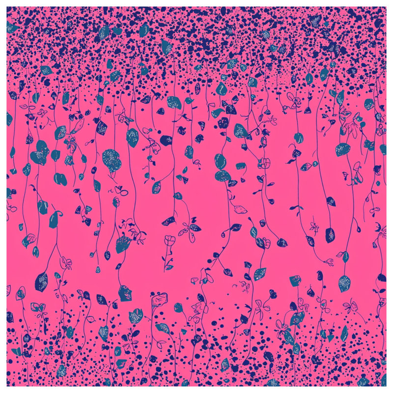 Jeté Floral, L 60 po x l 50 po, Rose floral / abstrait
