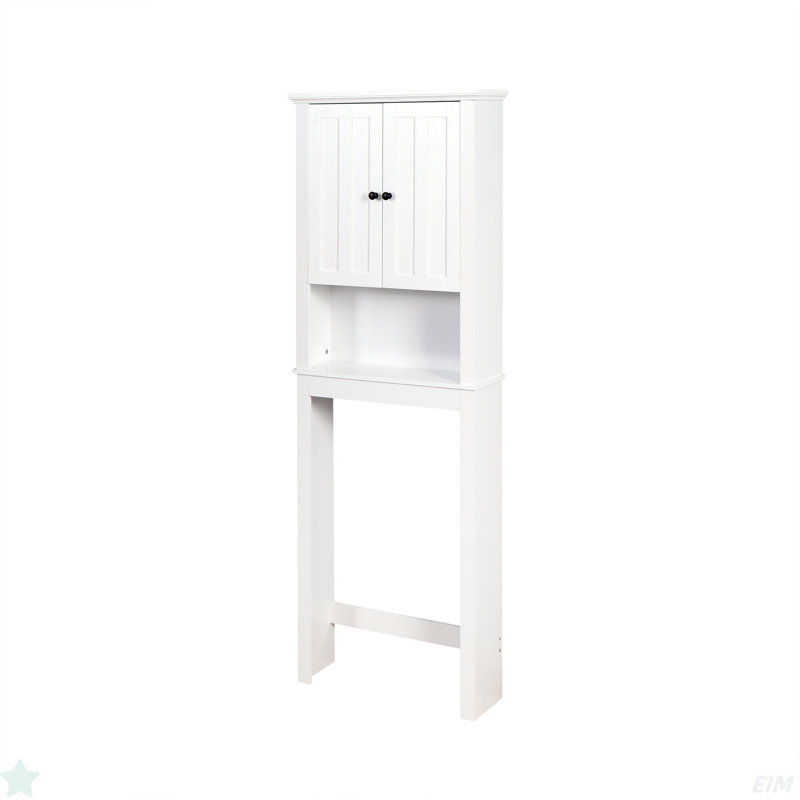 Armoire de rangement en bois au-dessus de la toilette 23,62 x 7,72 x 67,32 po avec tablette réglable
