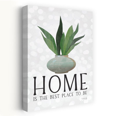 Home Is The Best Place - Contemporary Inspirational Home Is The Best Place To Be Typography Art