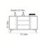 Buffet de rangement rétro en bois massif-447147220
