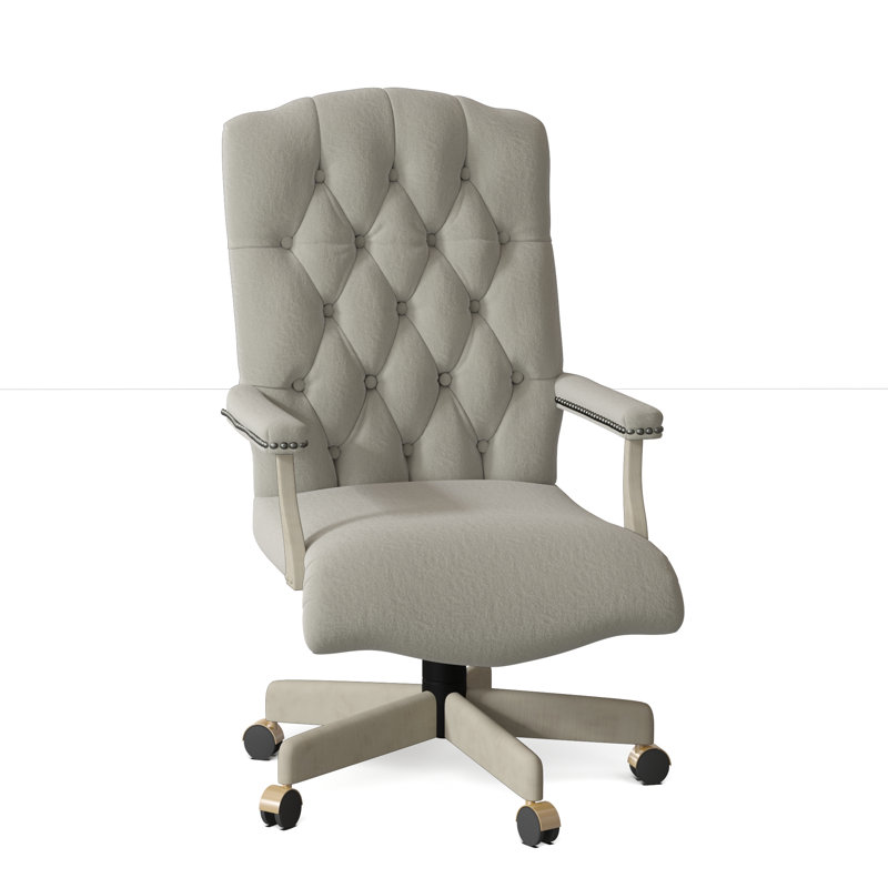 Stanford Swivel Executive Chair, Nickel, Linen (3156 72), Montego Bay