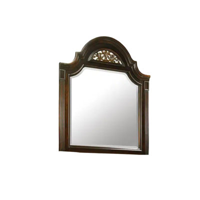 Miroir traditionnel l 47,4 po, noyer foncé