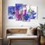 Ensemble de 4 fleurs abstraites sur toile-204860200