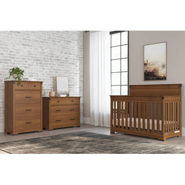 Child Craft Orbit Crib And Dresser Nursery Set, 2-Piece, Includes 4-in-1 Convertible Crib And Horizontal Dresser, Grows With Your Baby (Ebony/Matte White) - Walmart Supplies
