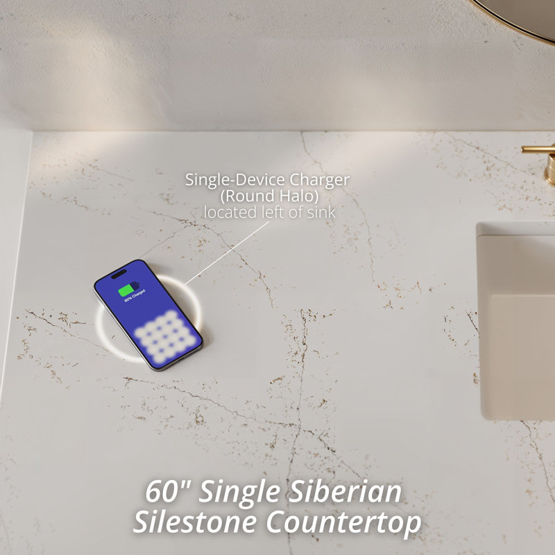 Amberly 60'' W Single Vanity, Siberian