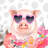 Little pig in love - Illustrative kids tablecloth for decor
