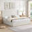 High Headboard Upholstered Bed, Floor Standing Bed Frame,Bed Frame, 12-Slat Support, Easy To Assemble, Chenille Cloth, No Box Spring Needed-31261449