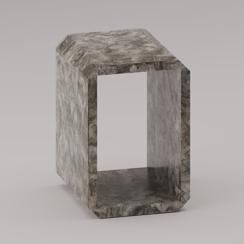 Monogramme End Table, Smoky Quartz