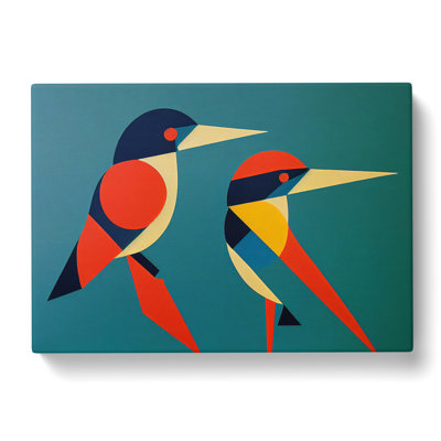 Kingfisher Bird Abstract Vol.1 - Wrapped Canvas Print
