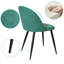 Chaises de salle à manger en velours George Oliver