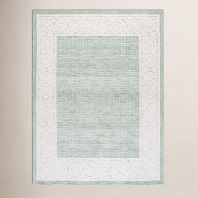 Hand-Tufted Geometric Wool Rug