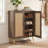 5-Tier Boho Rattan Shoe Storage Cabinet, 3 Adjustable Removable Shelves & Dust-Proof Woven Design, Anti-Tip Design Suitable For Entryway