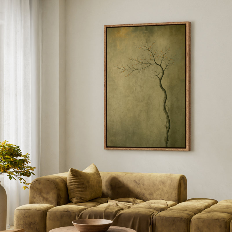 Framed Canvas Wall Art - Vintage Abstract Wall Prints for Bedroom ", Natural, 24" H x 16" W