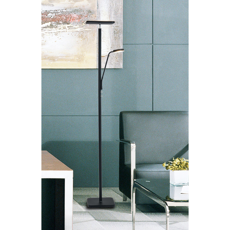 Lampe torchère sur pied 71,75 po Escalante, Noir