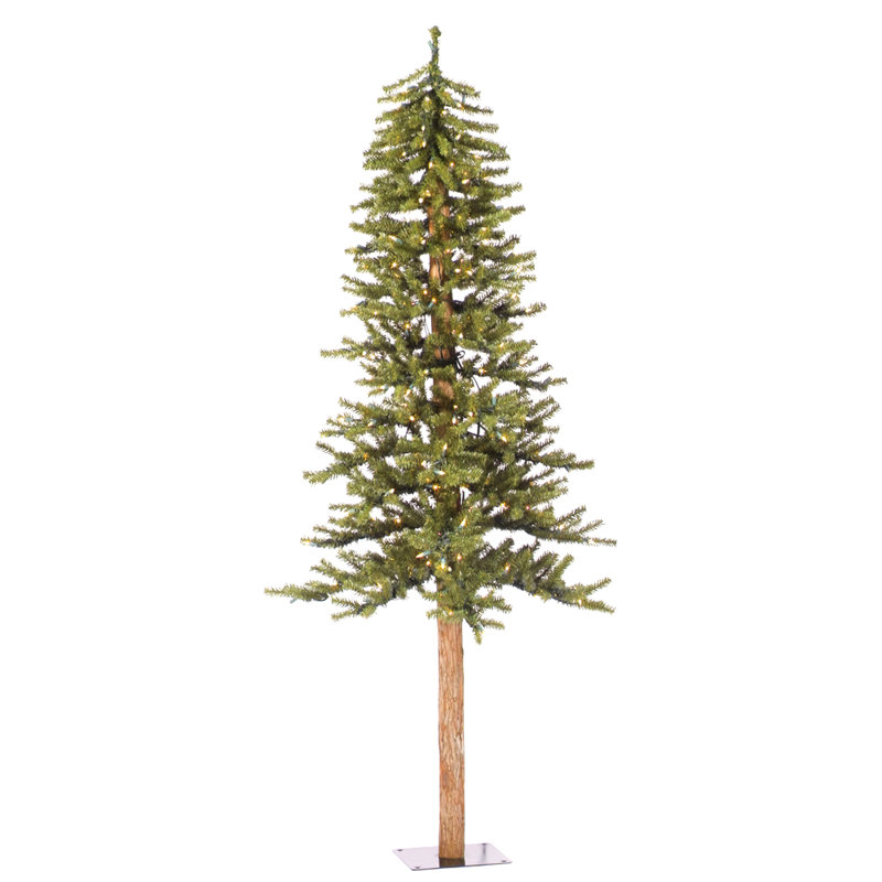 Lighted Artificial Pine Christmas Tree, 183cm H