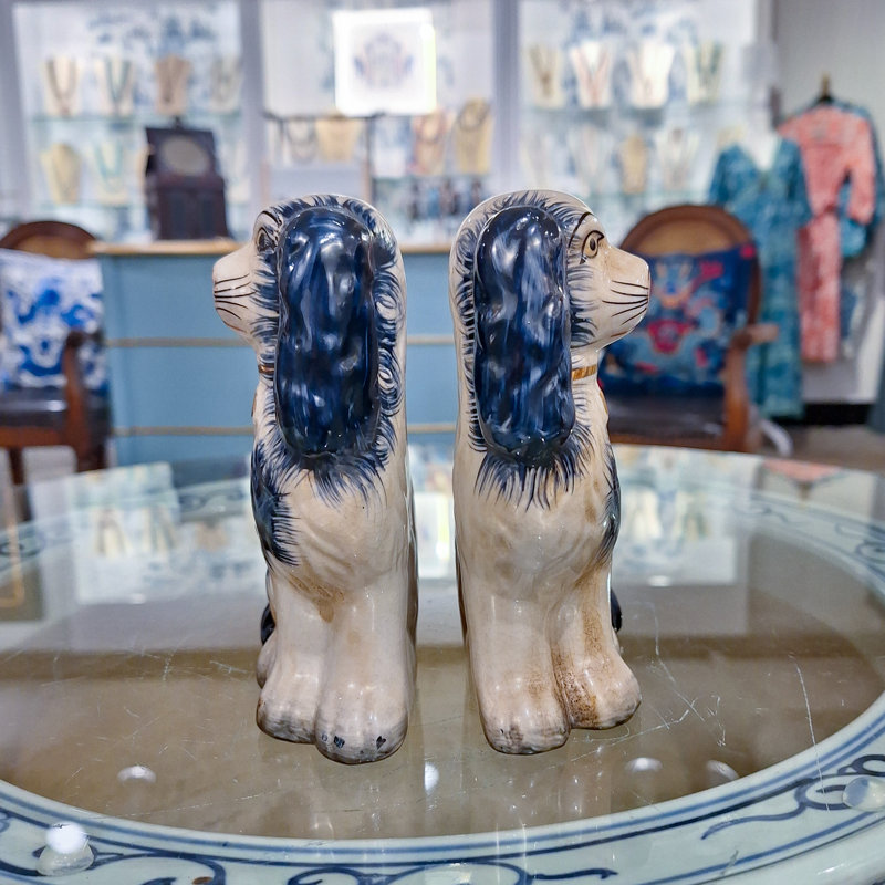 Staffordshire Small Dog Blue Pair