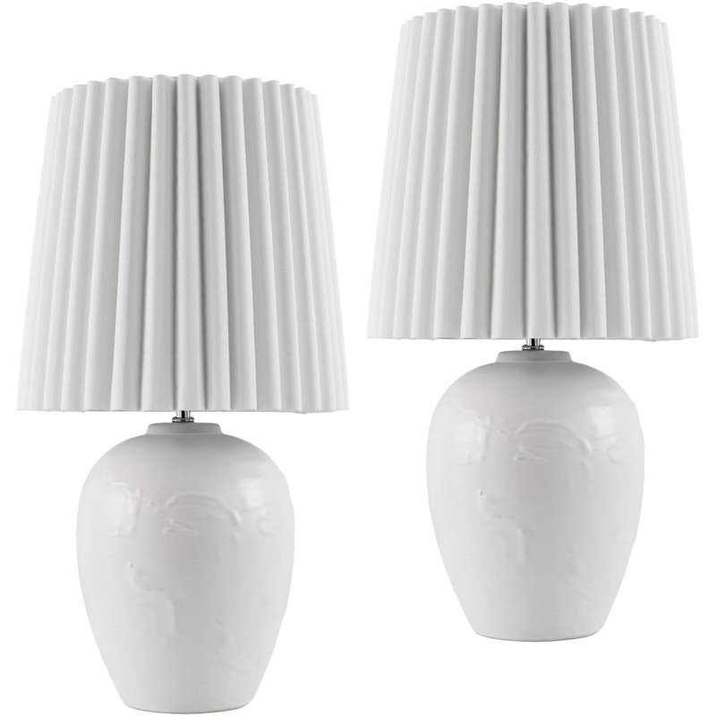 Ensemble de lampe de table Rubinder, Blanc