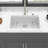 Quartz Kitchen Sink - 30X22" White Granite Composite Workstation Drop-In Kitchen Sink