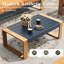  Ensemble de meubles de patio en aluminium 4 pièces avec table de foyer, siège surdimensionné avec ensemble de conversation extérieur à haut dossier-1940164687
