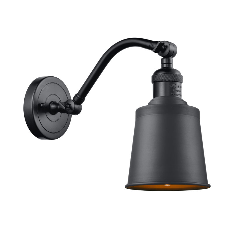 Lavender Hill Armed Sconce, Matte Black, Matte Black