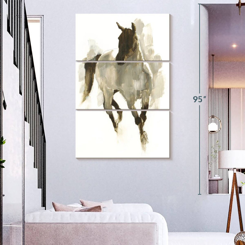 Brampt Rustic Horse I, 74" H x 48" W