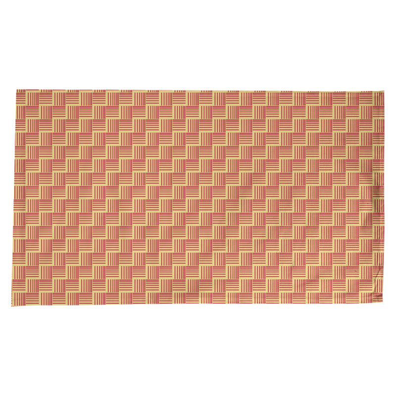 Rayures nattes classiques Nappe, Jaune/rouge
