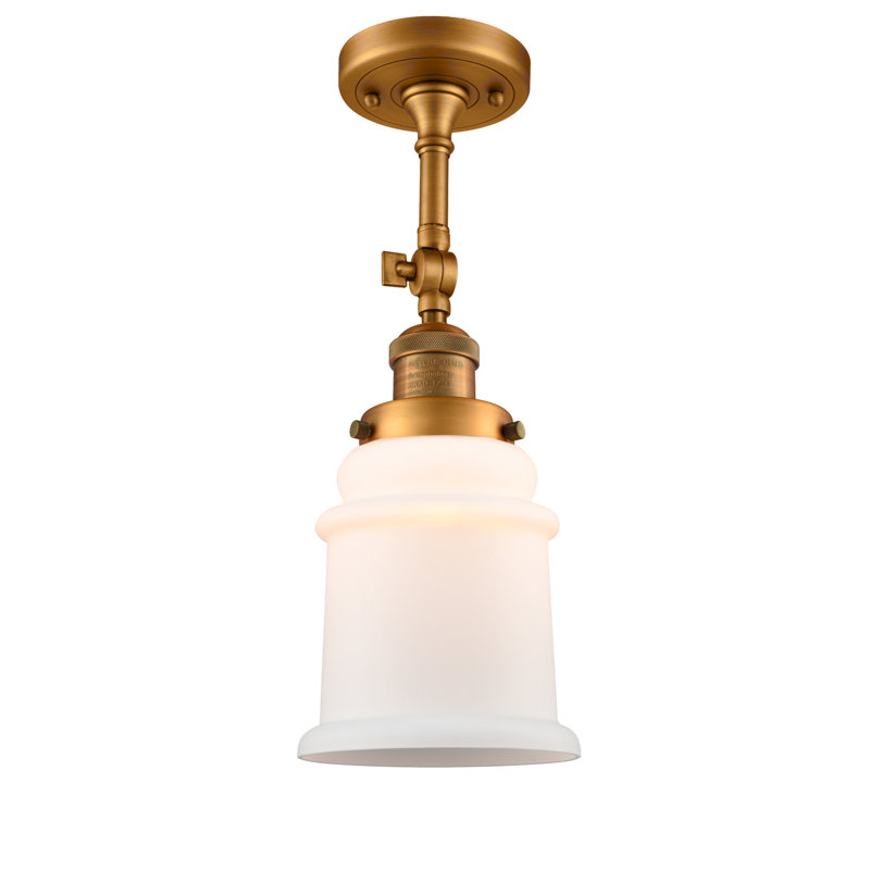 Galaviz Dimmable Bath Sconce, 60 Watt Vintage Incandescent Bulb, Brushed Brass, Matte White Cased
