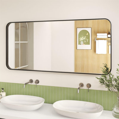 Stylish Aluminum Framed Mirror with Rounded Corner for Elegant Home Decor