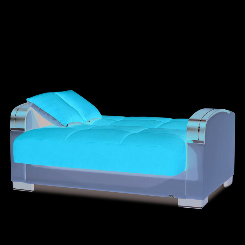 Tissu d'ameublement convertible revêtu de tissu d'ameublement en chenille de petite taille avec capacité de poids de 600 lb Collection de décoration tendance avec solution de couchage