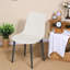 Chaises de salle à manger de qualité supérieure, paquet de 4 en cuir reconstitué blanc beige, pieds en métal pour la maison
