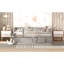 Lit de jour double en bois massif gris avec deux tiroirs - Offre une assise confortable pour un sommeil réparateur-815925856-815925862