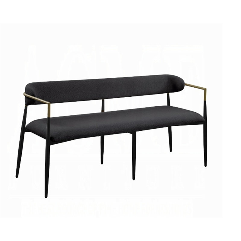 Banc Jaramillo au fini chenille noir