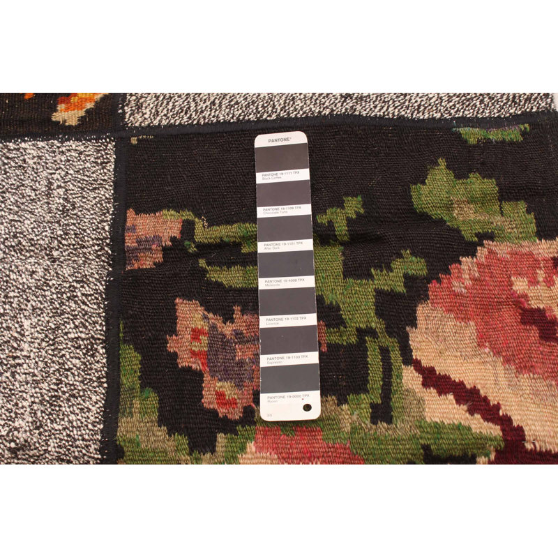Tapis rectangulaire en laine tissé à la main et à plat rectangulaire Alixzander