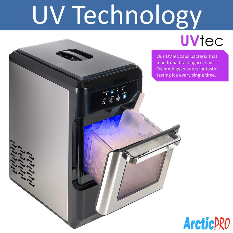 Vtechvat Ice Maker, Countertop Ice Maker with UV Lamp