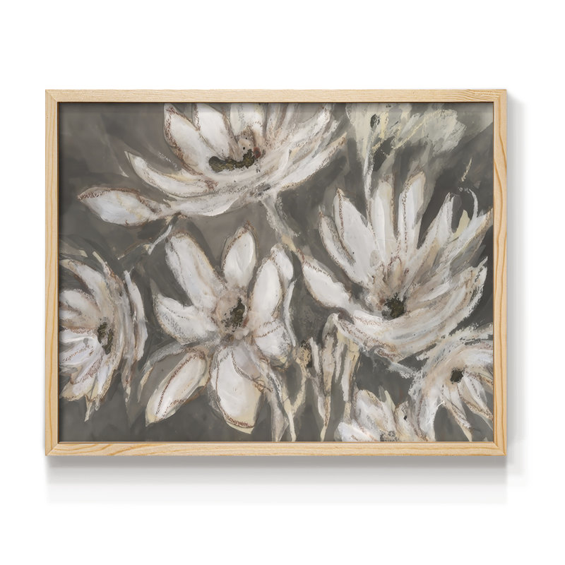 Magnolia embelli II - reproduction encadrée - réversible, H 16 po x l 20 po, Naturel